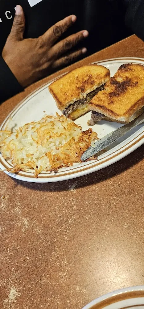 Beef Patty and Hashbrows